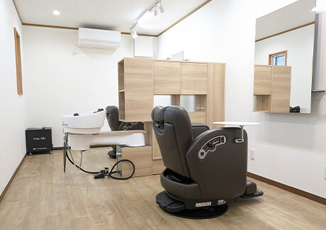 リラックスできる半個室空間